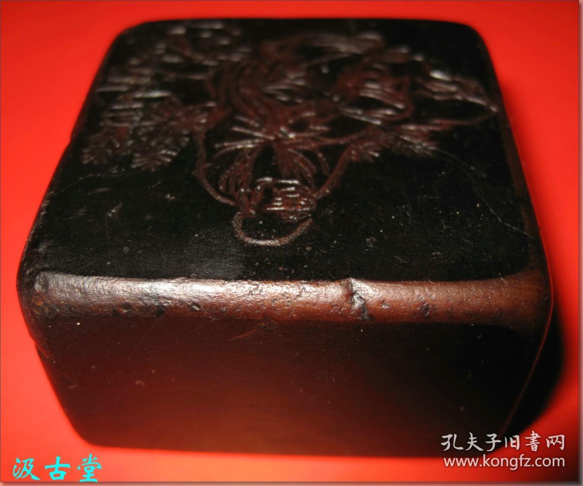 四年(公元1964年,甲辰年)六月蔡巨川治印黑色乌鸦皮寿山石老印章】