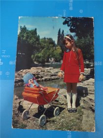 70年代明信片，外国小女孩