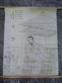 老画家纯手绘年画原稿春晓