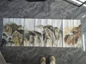 老画家纯手绘，非印刷中国画山水画