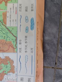 地理教学挂图中国水系