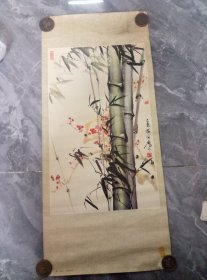 1983年.年画.梅竹图.中国画.梅健鹰.作