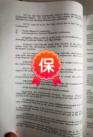中国科学院院士、“两弹一星”元勋 周光召 签批国际理论物理中心主任米格尔·维拉宿（Miguel Virasoro）关于第25届 ICTP理事会会议记录资料1组，记录中提及由suzhoabin代替不能出席的李政道和周光召参加。