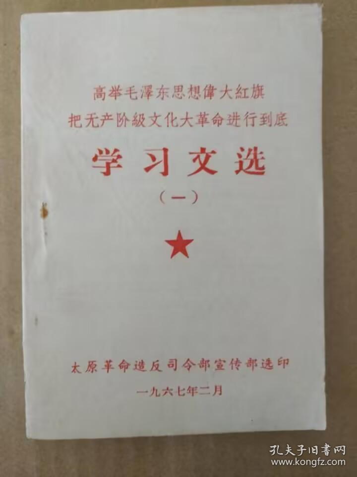 高举毛泽东思想伟大红旗 学习文选