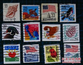 【特价】美国邮票----混合小票（信销票）