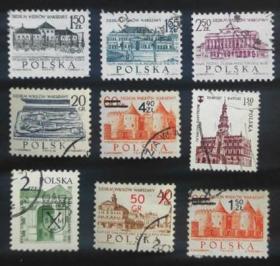 波兰 邮票----华沙建城700周年（盖销票）