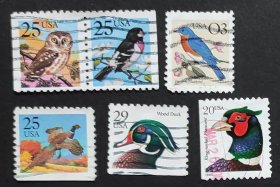 美国邮票-----普票  鸟类（信销票）