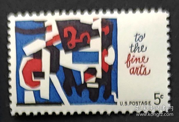美国邮票-----斯图尔特-戴维斯 抽象画