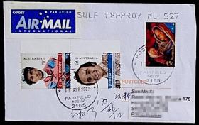 中外邮品-----澳大利亚实寄封