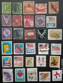 美国邮票-----混合小票30（信销票）