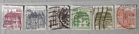 德国邮票-----城堡宫殿6（信销票）