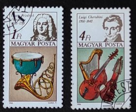 匈牙利邮票-----欧洲音乐年（盖销票）