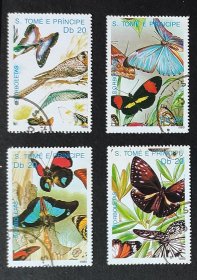 圣多美和普林西比邮票------蝴蝶（盖销票）