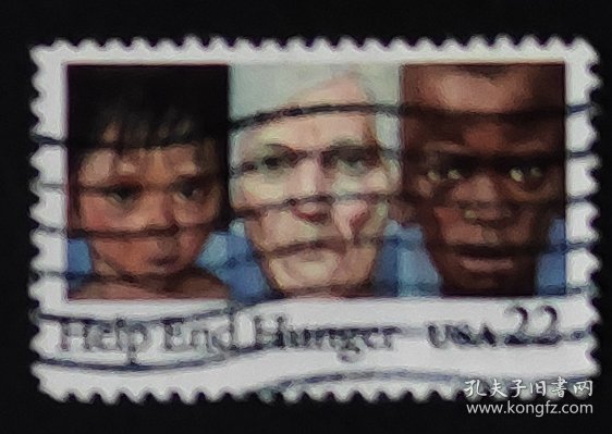 美国邮票---帮助结束饥荒 / 水鸟保护法案50周年（信销票）