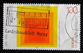 德国邮票----现代绘画艺术 / 建筑师卡尔诞生225周年 / 画家弗里德里希（信销票）