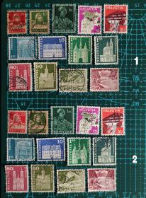 瑞士邮票-----混合票13（信销票）