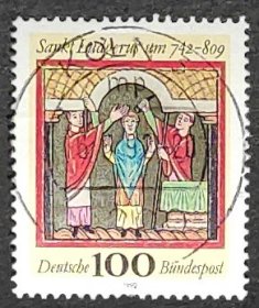 德国邮票----主教圣吕德罗斯诞辰1250年 / 画家诗人威廉布施逝世50周年 / 工作安全与健康（信销票）