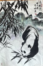 李自强 花鸟中堂（清幽图） 手绘国画作品