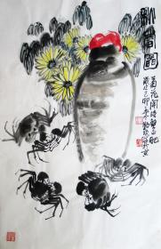 理勤功 花鸟小中堂（秋香图）手绘国画作品