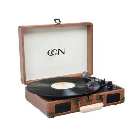 正版 CGN手提箱式便携黑胶唱片机 旗舰版复古移动电唱机 留声机 送女友男友生日礼物 全新正品