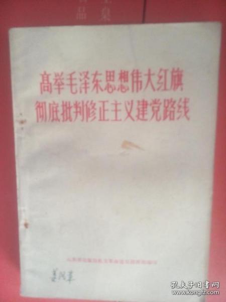 高举毛泽东思想伟大红旗彻底批判修正主义建党路线