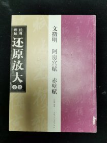 经典碑帖还原放大集萃文征明阿房宫赋赤壁赋上海人民美术出版社