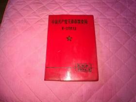 1974年【中国共产党天津市粮食局第一次代表大会纪念册】32开红塑软精装空白本（内带上海第一百货商店，南翔古漪园，上海国际饭店，上海中山公园，上海大世界等插页）