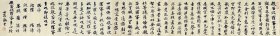 中国书法家协会理事、行书委员会委员，中书协培训中心教授张世刚先生精彩书法手卷作品《般若波罗蜜多心经》 保真