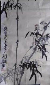 赵思温 竹雀工笔画