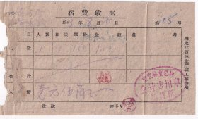 1963年黑龙江省林业厅,东北林业总局招待所,宿费收据705