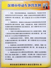 交通专题----深圳市电动车处罚条例, 2019年