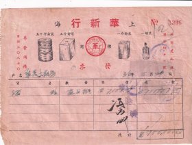 酒专题---中华民国36年(1947年)上海华新行,酒精壹佰瓶发票(税票7张)1336