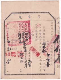1955年贵州省铜仁专区松桃县摊贩营业证"百货营业证" 551