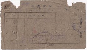 旅店业专题----1961年黑龙江省林业厅职工招待所,宿费收据2