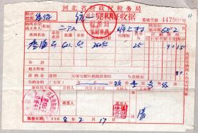 酒专题----新中国税证-----1968年2月, 河北省财政厅税务局"枣酒, 统一税, 完税证"900(有语录)