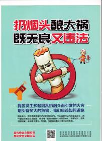 2019年深圳市宝安区网格综合管理办公室"扔烟头酿大祸"宣传海报