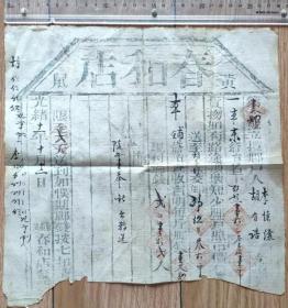 盐专题----清代光绪11年(1885年)河北省邯郸市黄鼠村"春和泰记"矿盐发票