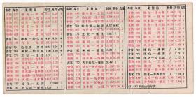 1998年10月1日"绥化火车站"列车时刻表