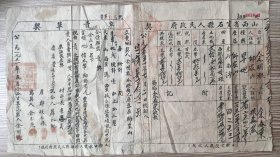 新中国地契房照类-----1951年山西省灵石县人民政府