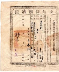 民国地契房照类-----中华民国31年(1942) 河南省新乡县政府