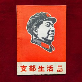 支部生活1968年第44期（封面：毛主席木刻头像）