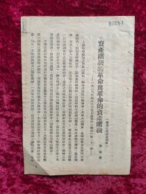 民国旧书：资产阶级的革命与革命的资产阶级（陈独秀著）1923年6月