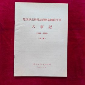 建国以来科技战线两条路线斗争大事记（1949-1966）初稿