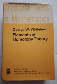 george w.whitehead elements of homotopy theory（ 乔治·怀特黑德 同伦理论元素）