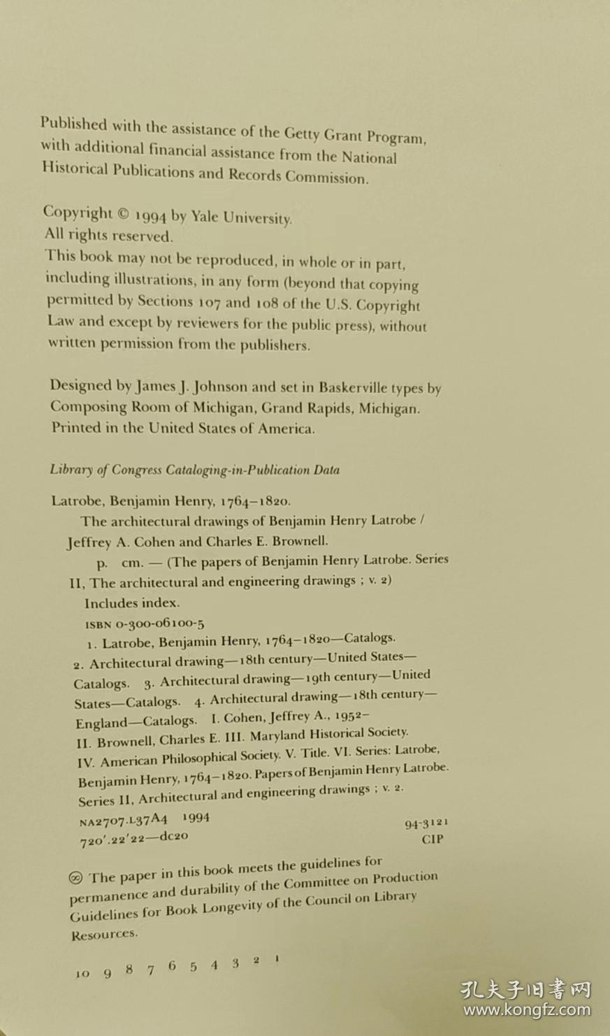 The Architectural Drawings of Benjamin Henry Latrobe, Parts 1 and 2