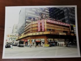 香港九十年代国华戏院电影院街景彩色老照片一张