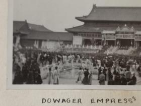 民国时期北京隆裕皇后出殡1913年和山海关关帝（关羽）庙老照片共三张