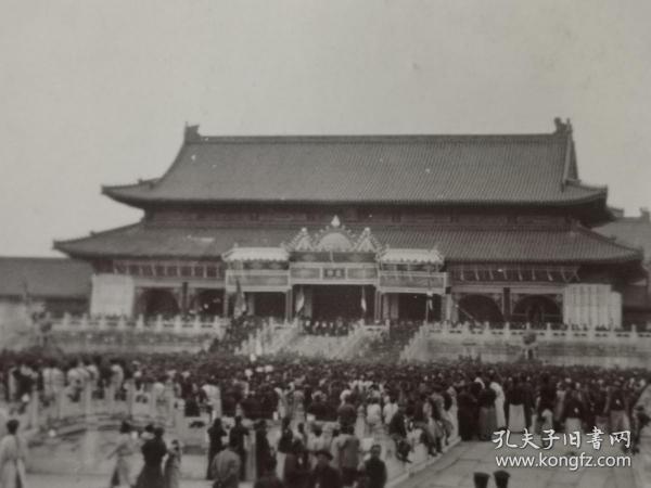 民国时期北京隆裕皇后出殡1913年和山海关关帝（关羽）庙老照片共三张