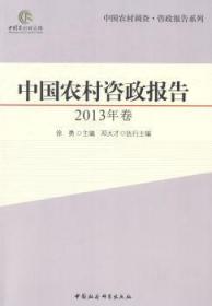 中国农村调查·咨政报告系列：中国农村咨政报告（2013年卷）