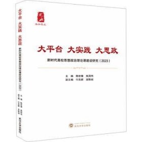 全新正版图书 大平台 大实践 大思政:新时代高校思想政治理论课建设研究(23)陈世锋武汉大学出版社9787307243217